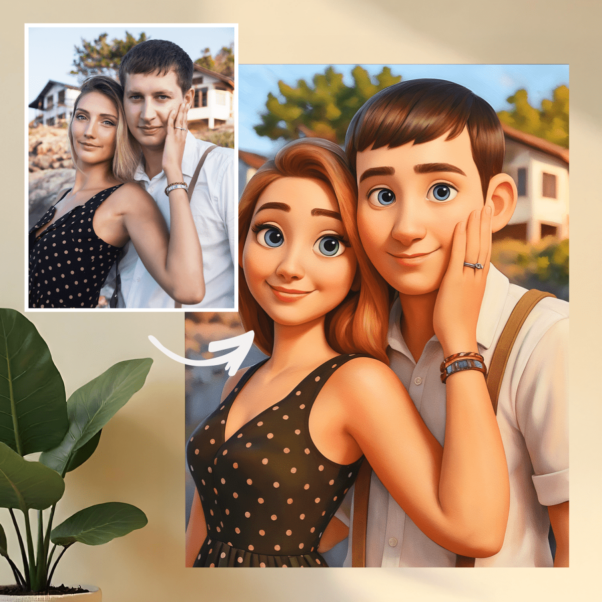 Portret w bajkowym stylu - druk na szkle, portret z Twojego zdjęcia - Wymaluj Prezent