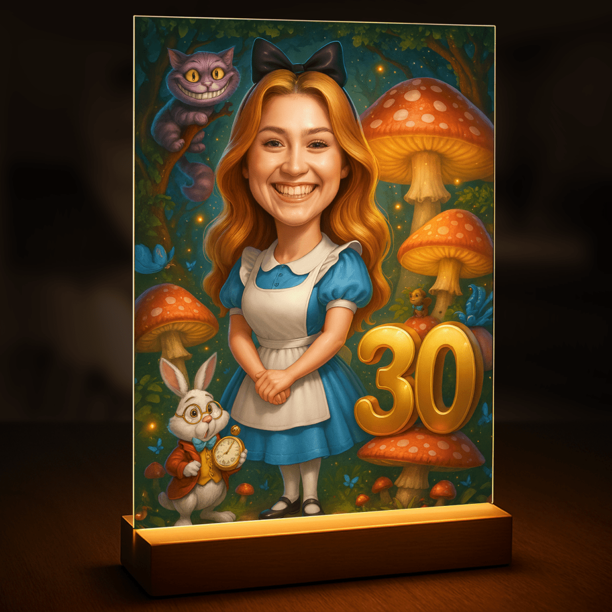 Portret w stylu Alicji w Krainie Czarów - druk na szkle, portret z Twojego zdjęcia - Wymaluj Prezent