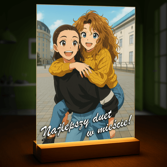 Portret w stylu anime - druk na szkle, portret z Twojego zdjęcia