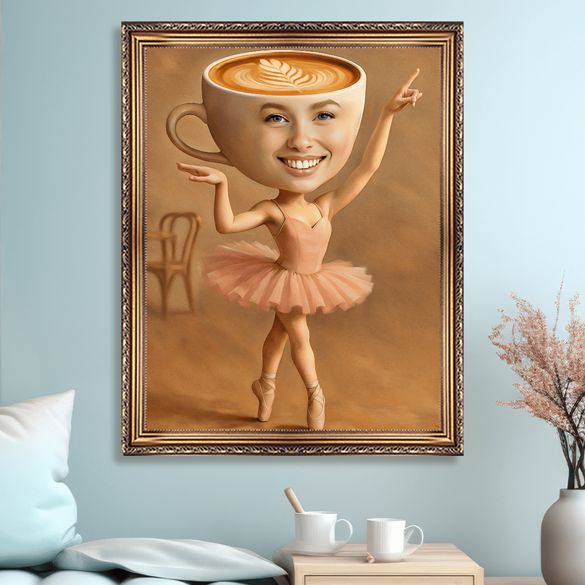 Image of Portret w stylu Balleriny Cappucciny - obraz na płótnie z Twojego zdjęcia - Wymaluj Prezent