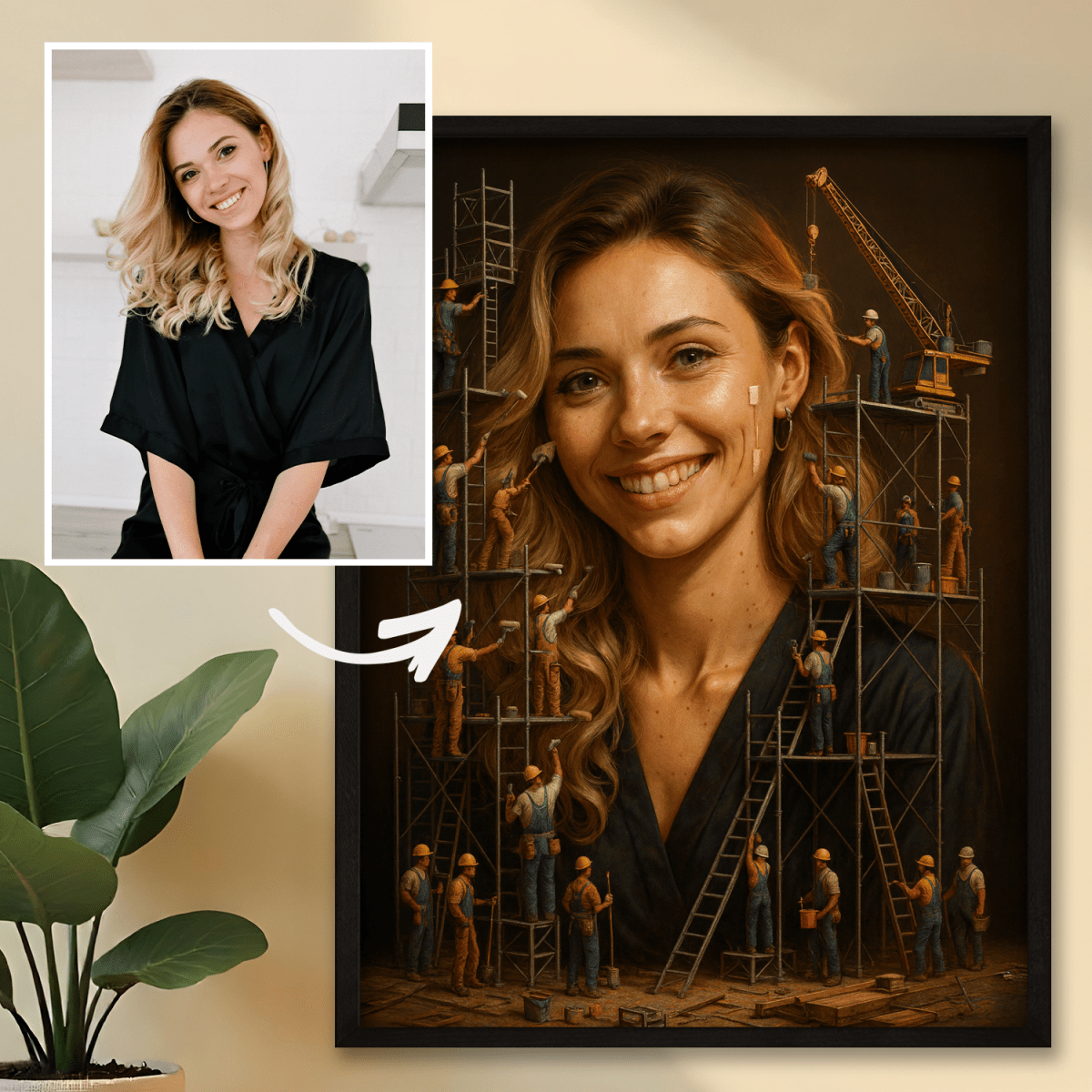 Image of Portret w stylu muralu - plakat z Twojego zdjęcia - Wymaluj Prezent