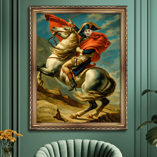 Portret w stylu Napoleona - obraz na płótnie z Twojego zdjęcia