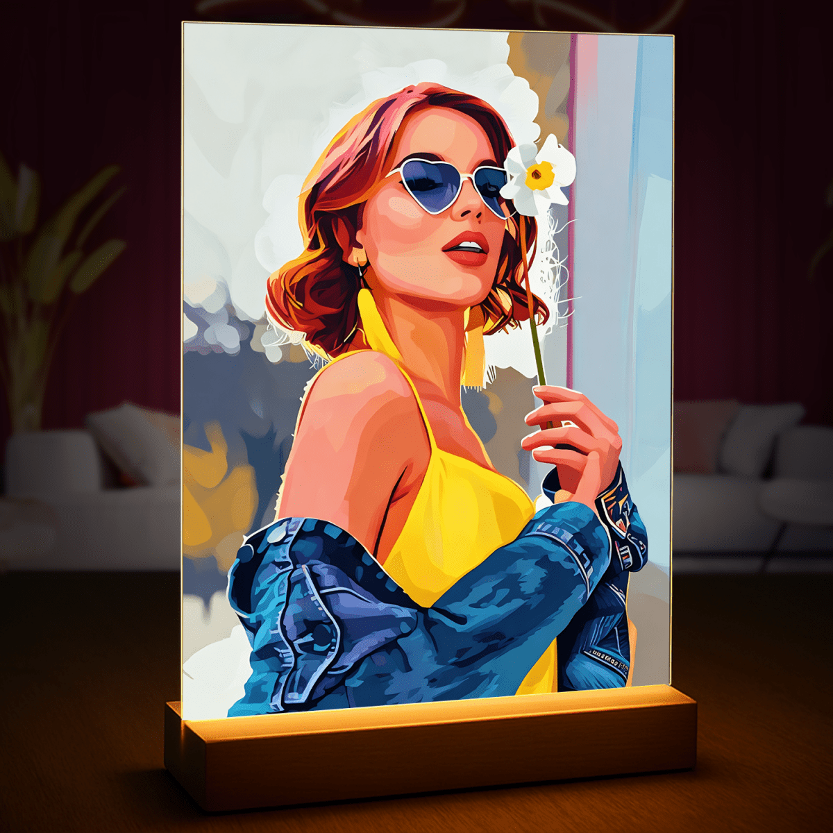 Portret w stylu pop art - druk na szkle, portret z Twojego zdjęcia - Wymaluj Prezent