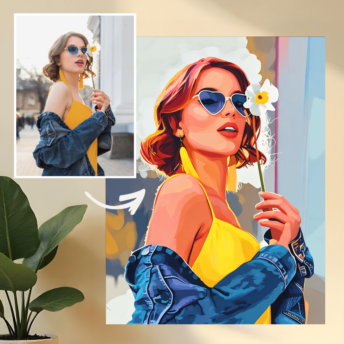 Portret w stylu pop art - druk na szkle, portret z Twojego zdjęcia - Wymaluj Prezent