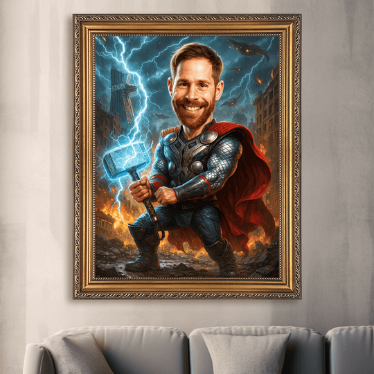 Portret w stylu Thora - obraz na płótnie z Twojego zdjęcia