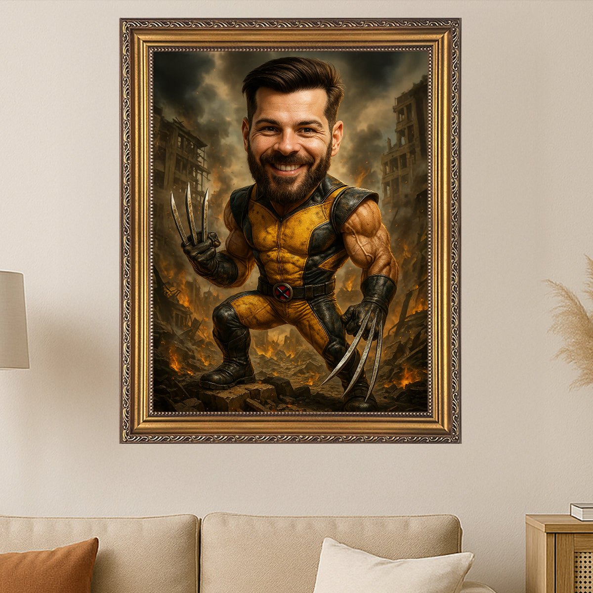 Image of Portret w stylu Wolverine - obraz na płótnie z Twojego zdjęcia - Wymaluj Prezent