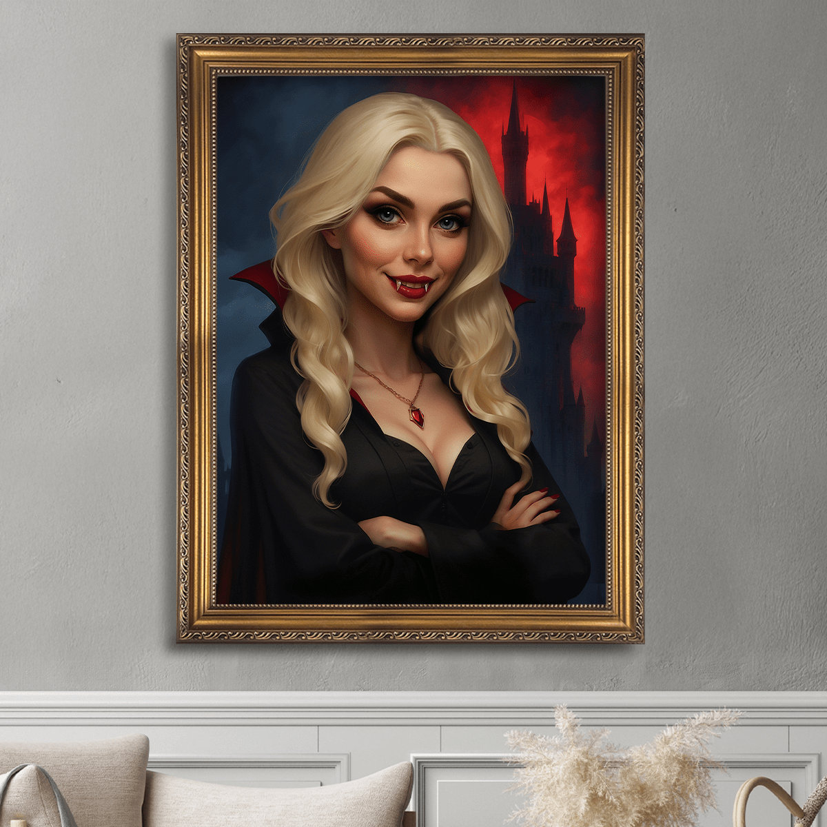 Image of Portret wampirzycy - obraz na płótnie z Twojego zdjęcia - Wymaluj Prezent