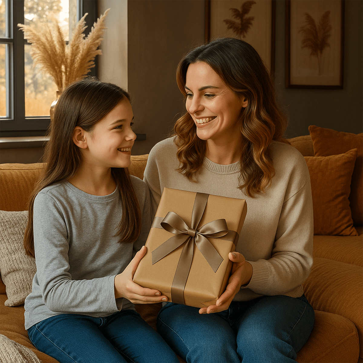 Portret z mamą + napis - druk na szkle, portret z Twojego zdjęcia - Wymaluj Prezent