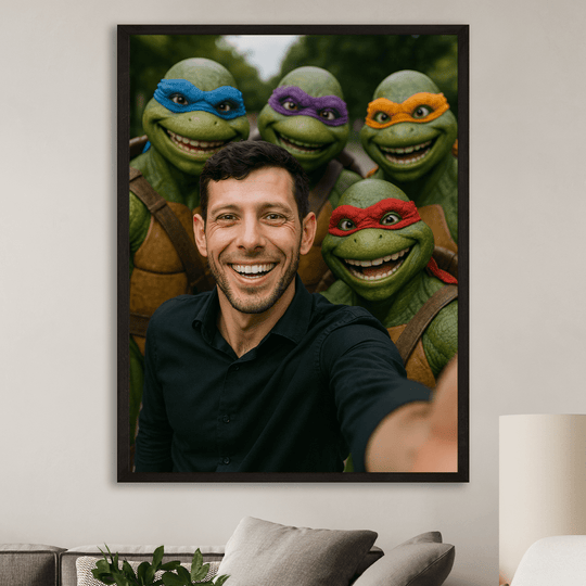 Portret z żółwiami - plakat z Twojego zdjęcia