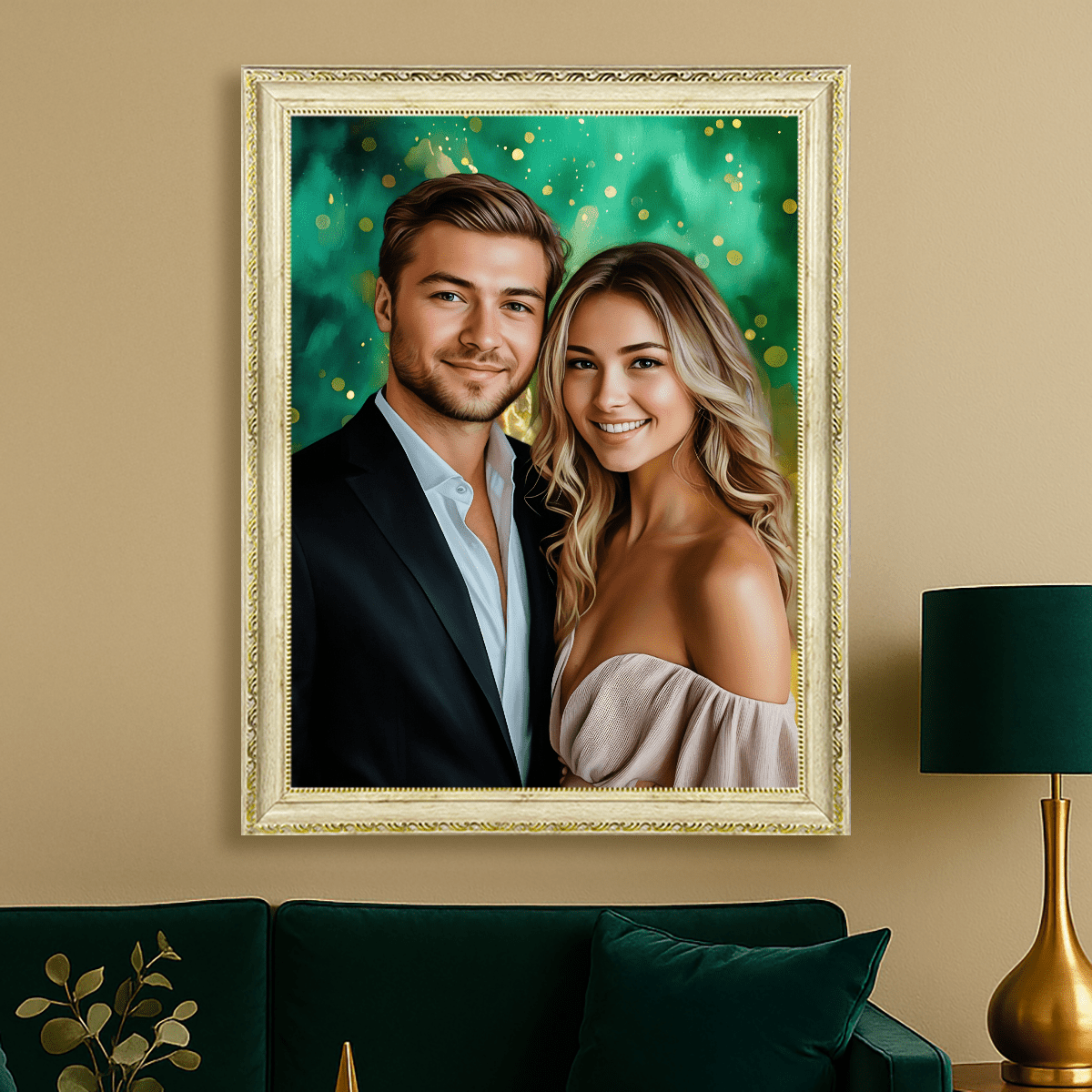 Portret zakochanych - obraz na płótnie z Twojego zdjęcia - Wymaluj Prezent