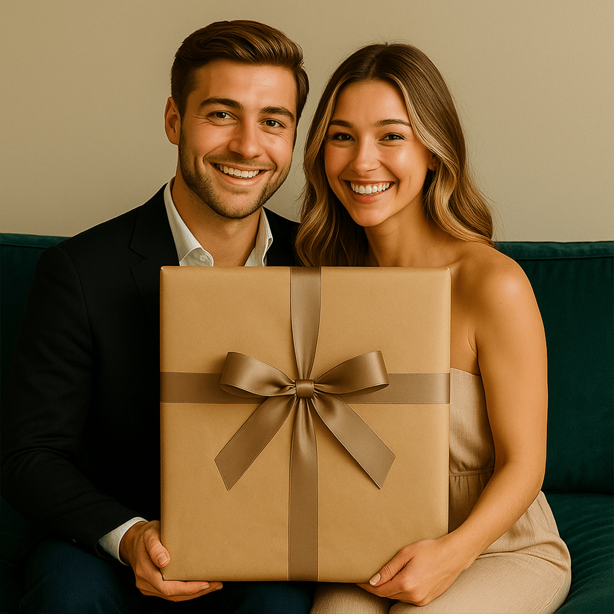 Image of Portret zakochanych - obraz na płótnie z Twojego zdjęcia - Wymaluj Prezent