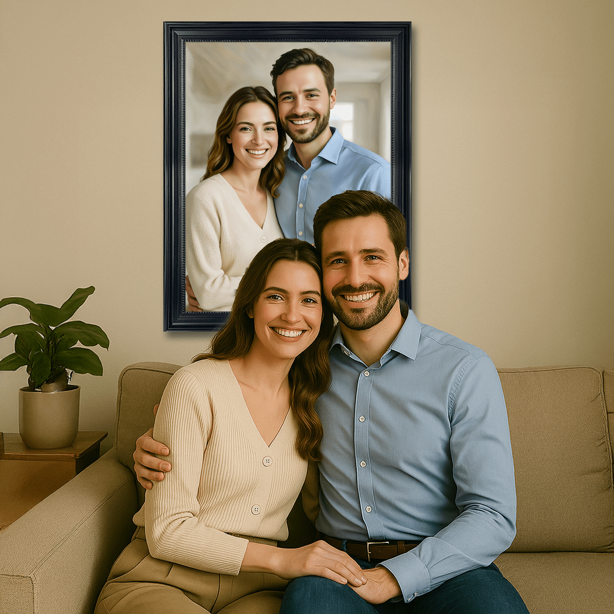 Image of Portret żony i męża - obraz na płótnie z Twojego zdjęcia - Wymaluj Prezent