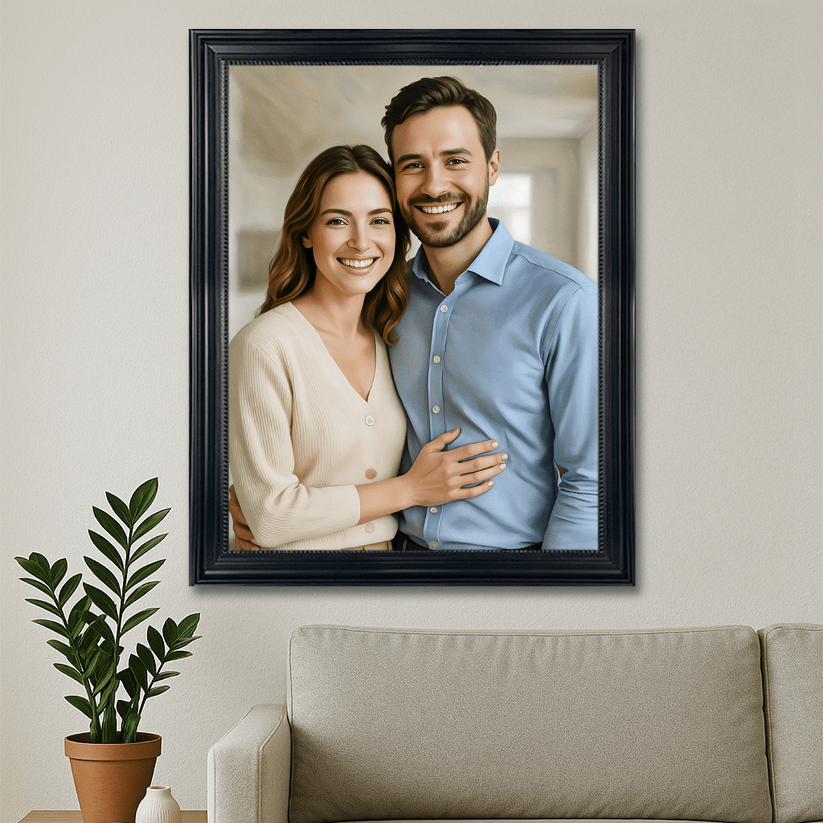 Image of Portret żony i męża - obraz na płótnie z Twojego zdjęcia - Wymaluj Prezent