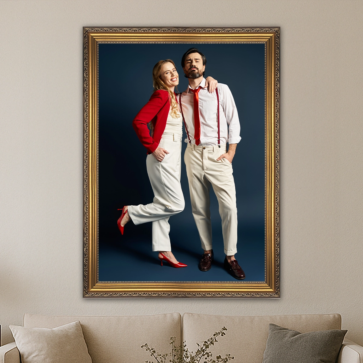 Prezent dla pary na rocznicę – zdjęcie na płótnie styl klasyczny