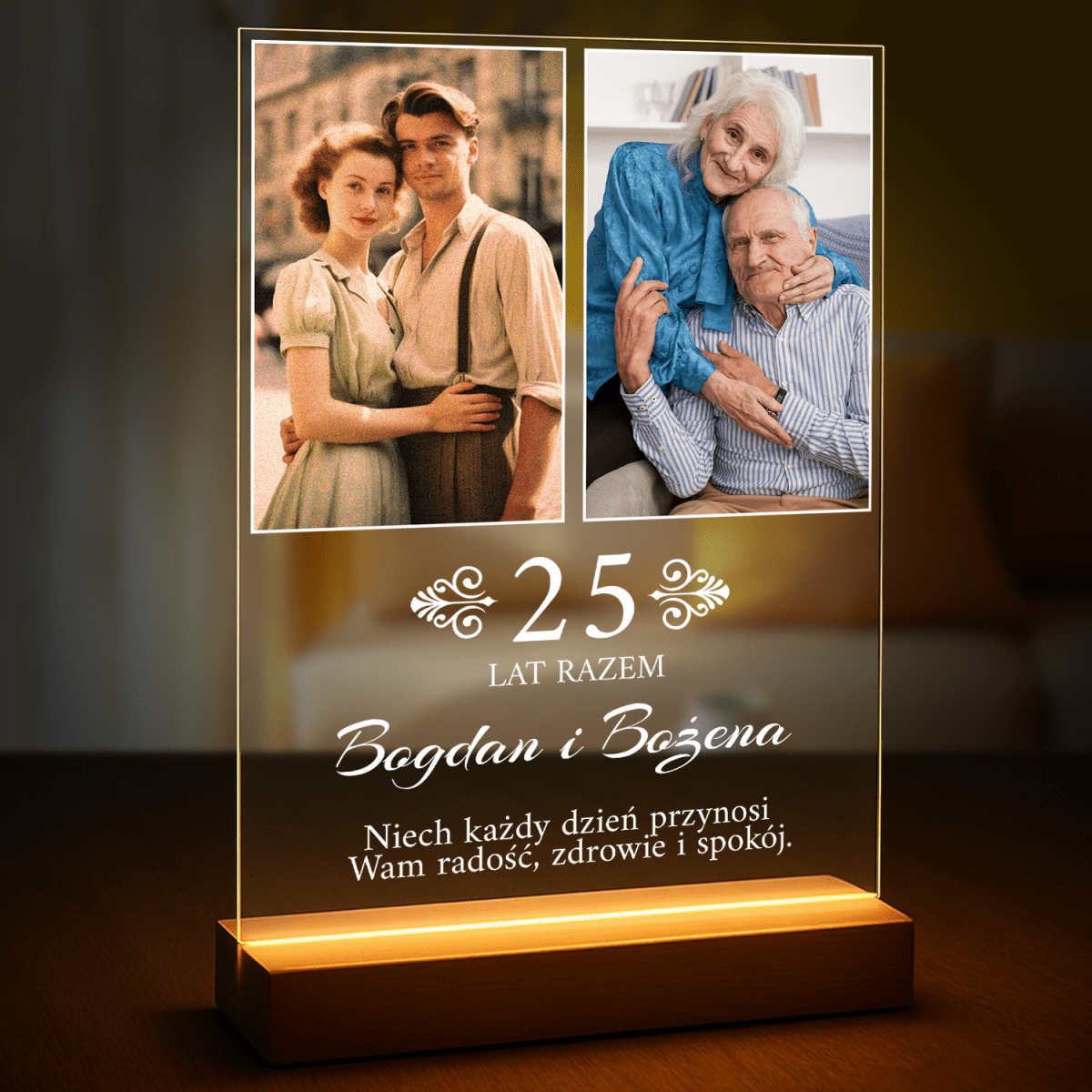 Image of Razem przez 25 lat - druk na szkle z Twojego zdjęcia - Wymaluj Prezent