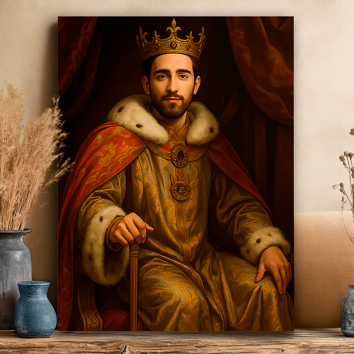 Image of Renesansowy portret władcy - obraz na płótnie z Twojego zdjęcia - Wymaluj Prezent