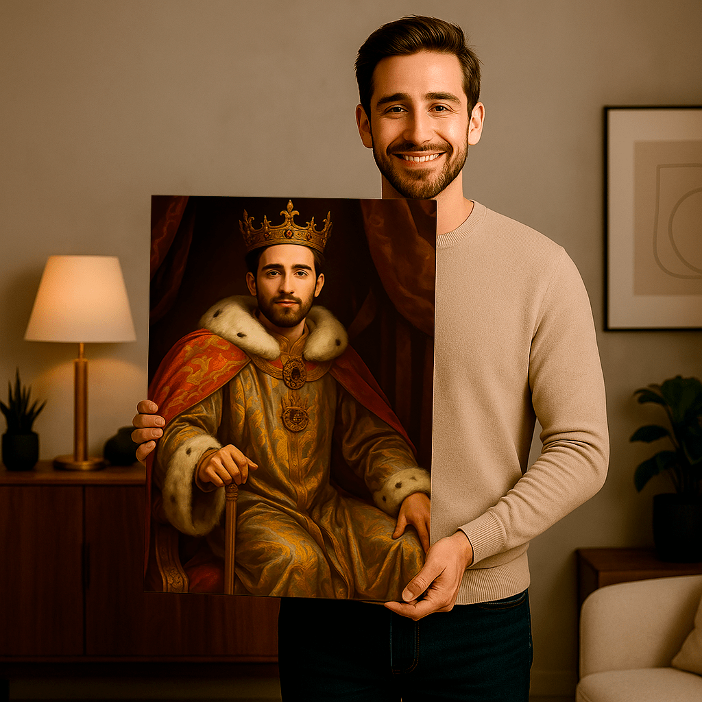 Image of Renesansowy portret władcy - obraz na płótnie z Twojego zdjęcia - Wymaluj Prezent