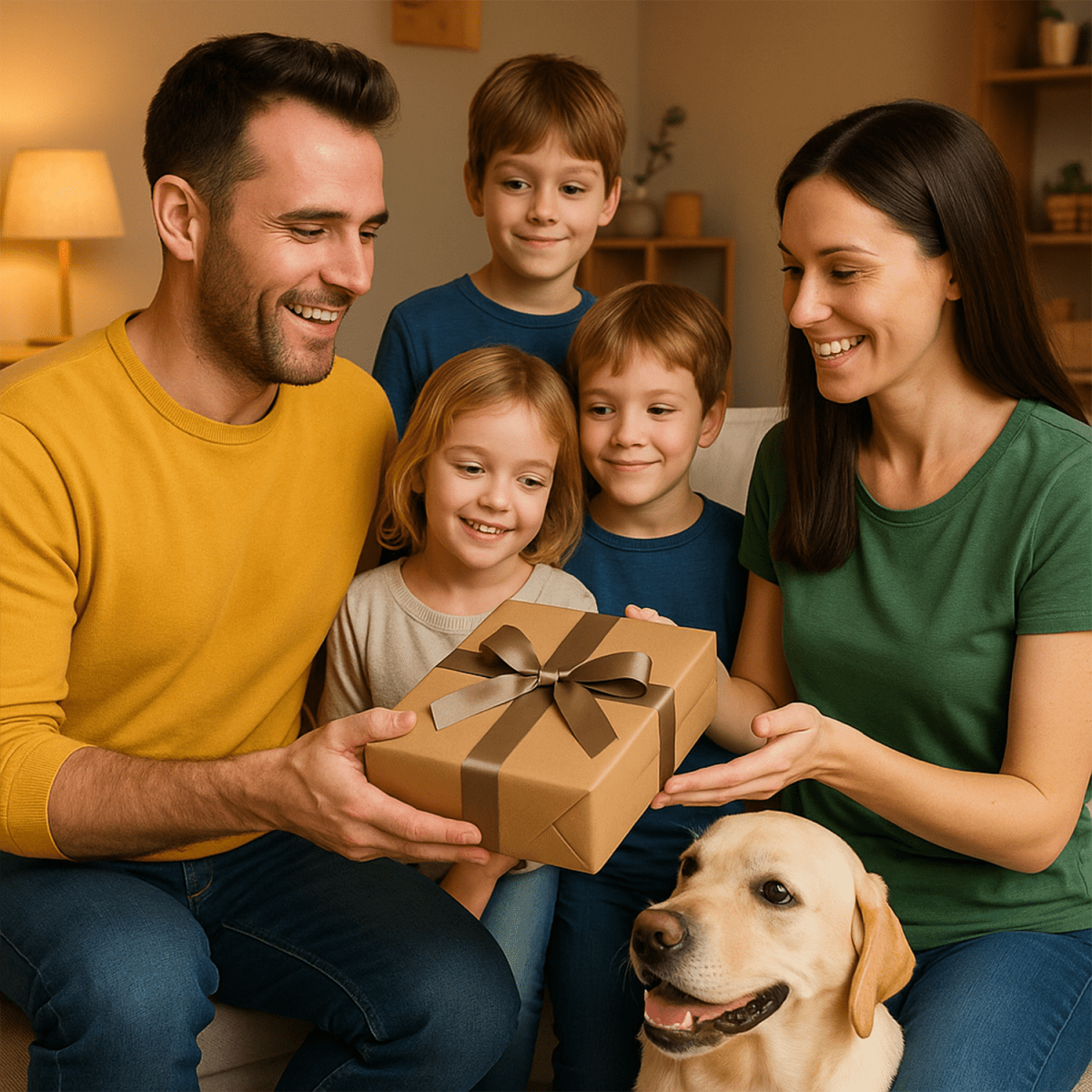 Rodzina to nasza największa siła - druk na szkle, portret z Twojego zdjęcia - Wymaluj Prezent