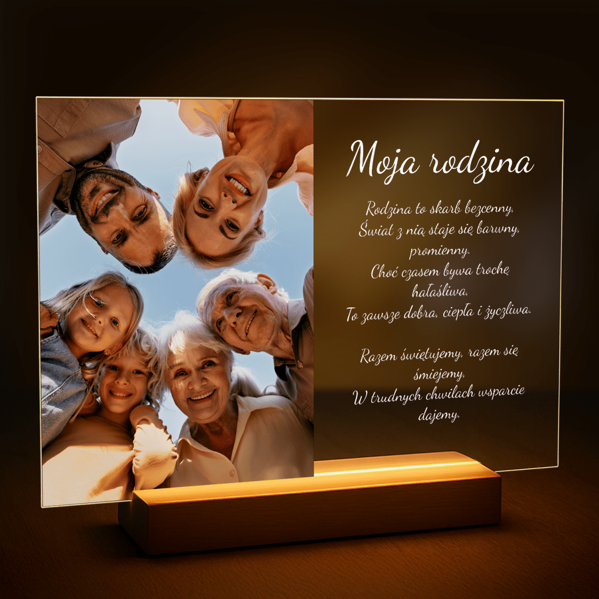 Image of Rodzinna pamiątka - druk na szkle z Twojego zdjęcia - Wymaluj Prezent