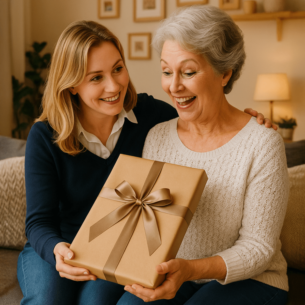 Image of Siedem zdjęć mamy i córki + tekst - druk na szkle, kolaż z Twoich zdjęć - Wymaluj Prezent