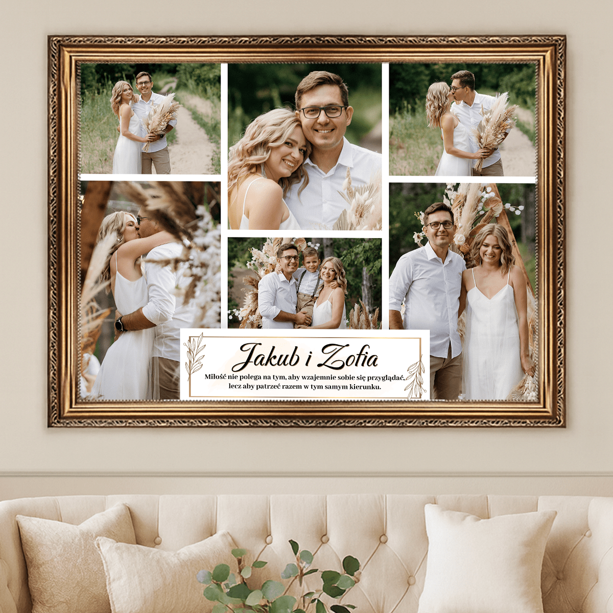 Image of Ślubny kolaż 6 zdjęć - obraz na płótnie z Twoich zdjęć - Wymaluj Prezent
