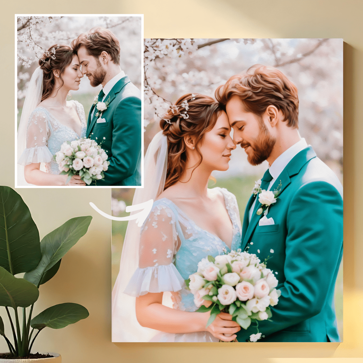 Spotify serce - druk na szkle, portret z Twojego zdjęcia - Wymaluj Prezent