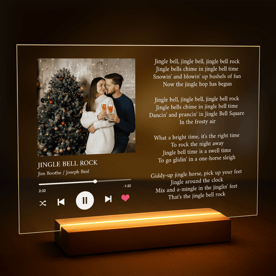 Świąteczna piosenka dla pary - druk na szkle z Twojego zdjęcia