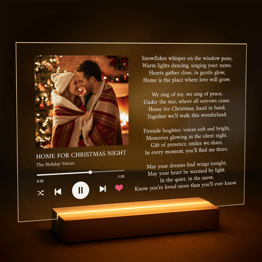 Świąteczna piosenka + zdjęcie - druk na szkle z Twojego zdjęcia