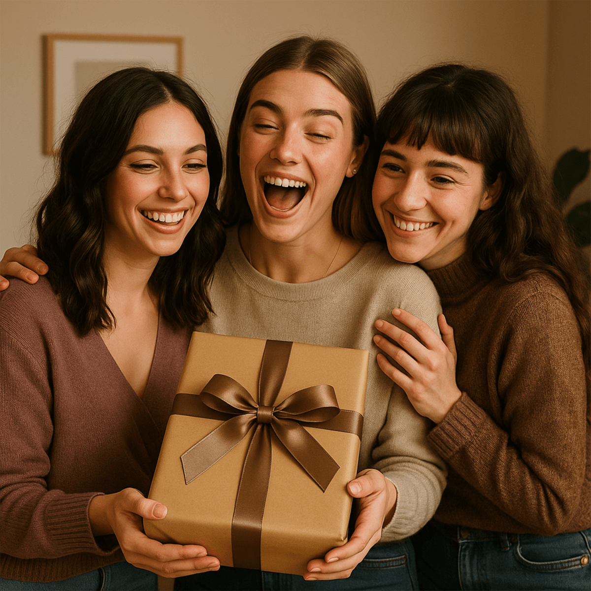 Image of Szalone przyjaciółki - druk na szkle, portret z Twojego zdjęcia - Wymaluj Prezent