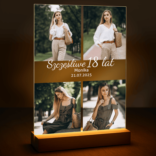 Szczęśliwe 18 lat - druk na szkle z Twojego zdjęcia