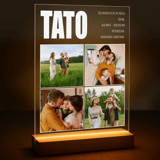 TATO kolaż z 4 zdjęć - druk na szkle z Twojego zdjęcia