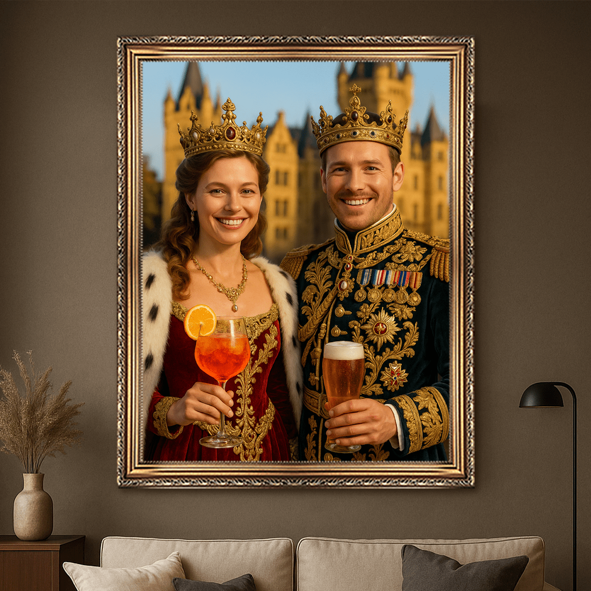 Image of Toast królewskiej pary - obraz na płótnie z Twojego zdjęcia - Wymaluj Prezent