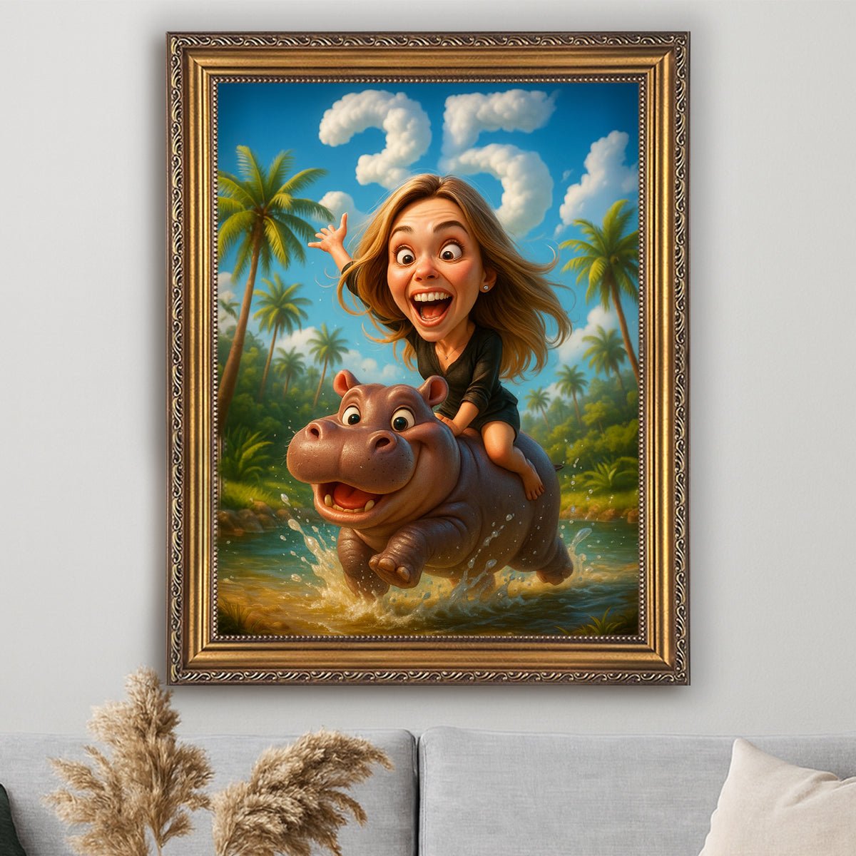 Image of Tropikalna przygoda na 35 urodziny - obraz na płótnie z Twojego zdjęcia - Wymaluj Prezent