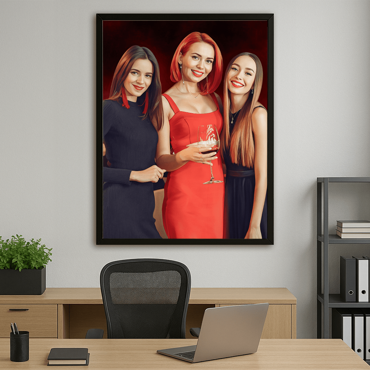 Image of Trzy najlepsze przyjaciółki - obraz na płótnie z Twojego zdjęcia - Wymaluj Prezent