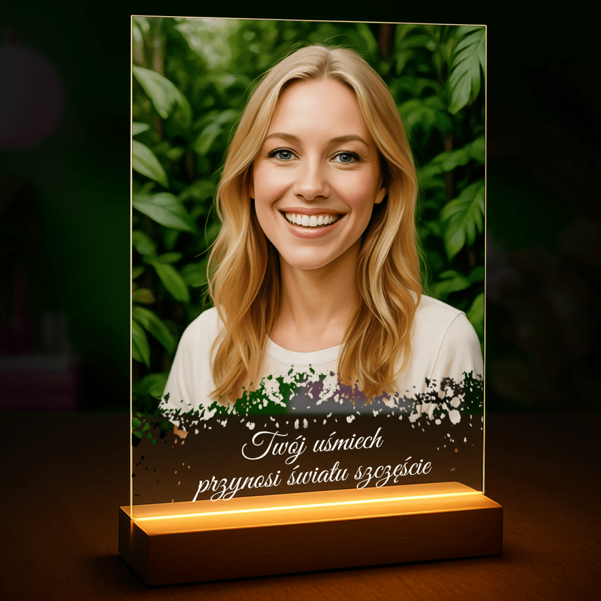 Image of Twój uśmiech - druk na szkle, portret z Twojego zdjęcia - Wymaluj Prezent