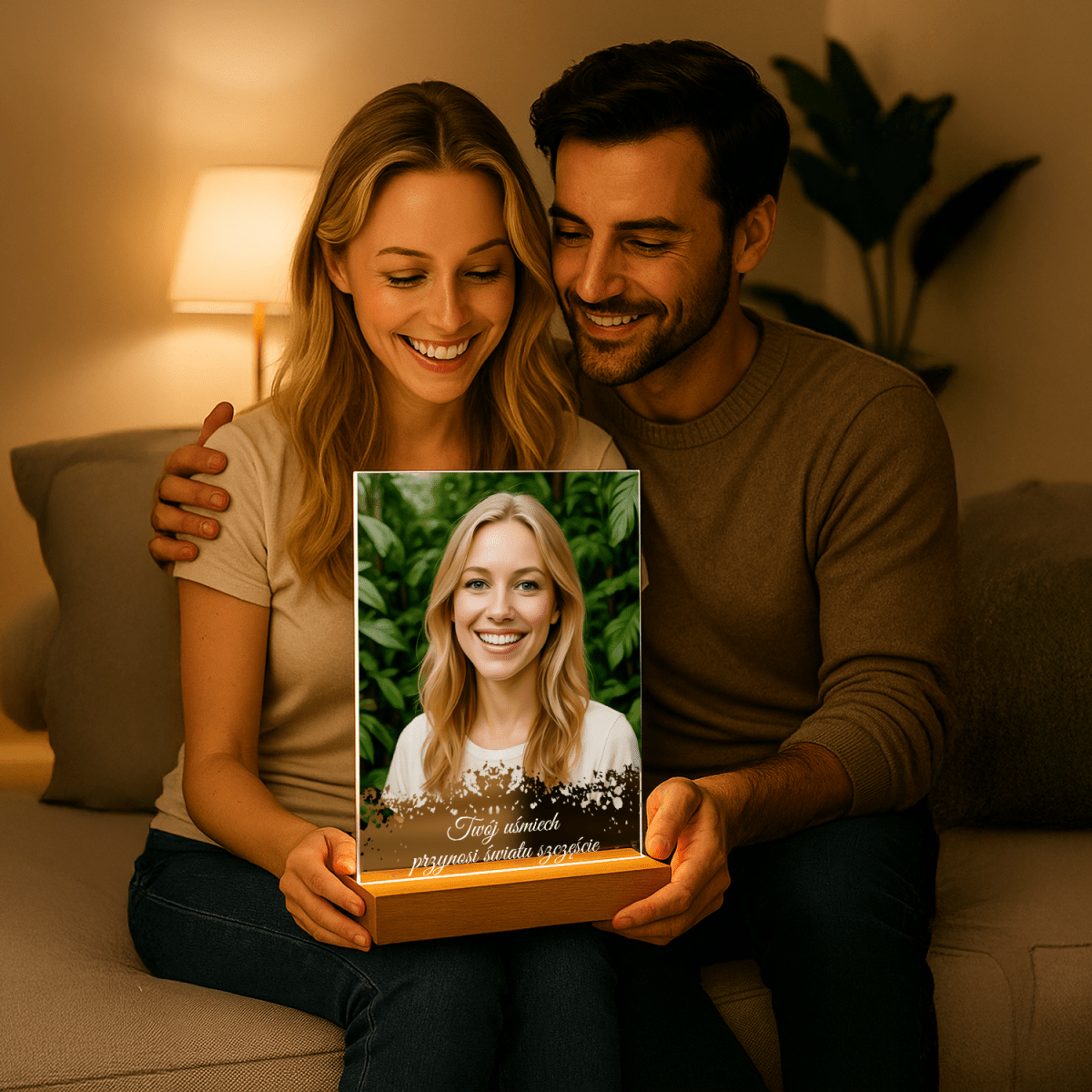 Twój uśmiech - druk na szkle, portret z Twojego zdjęcia - Wymaluj Prezent