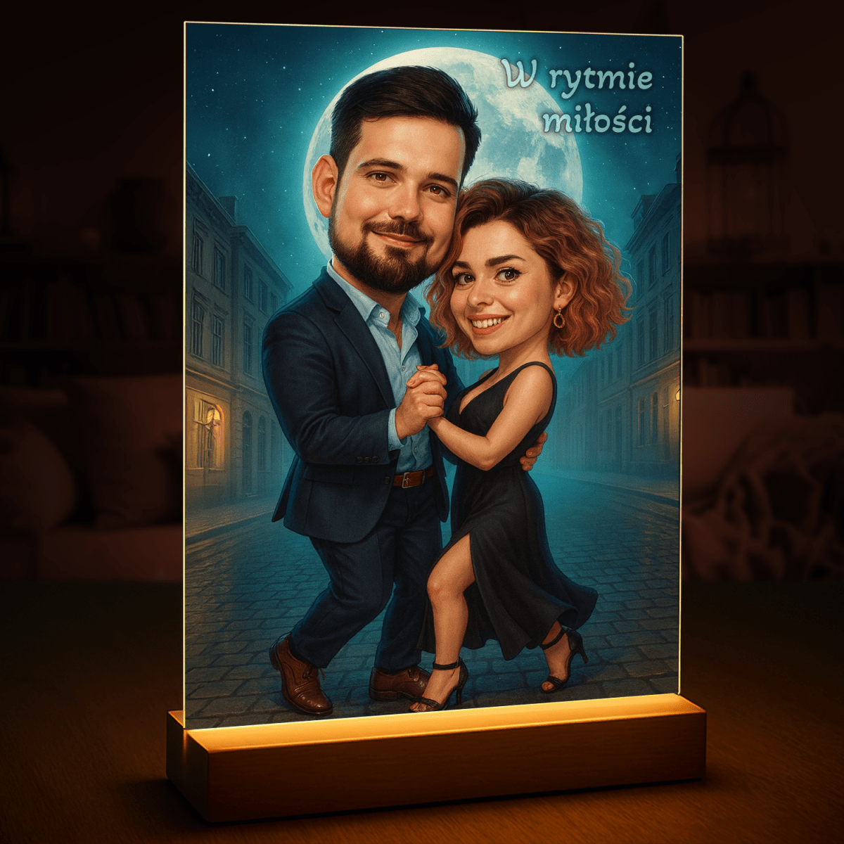 Image of W rytmie miłości - druk na szkle, portret z Twojego zdjęcia - Wymaluj Prezent