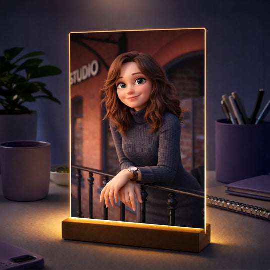 Prezent dla kobiety na urodziny – portret ze zdjęcia na szkle w stylu bajkowym