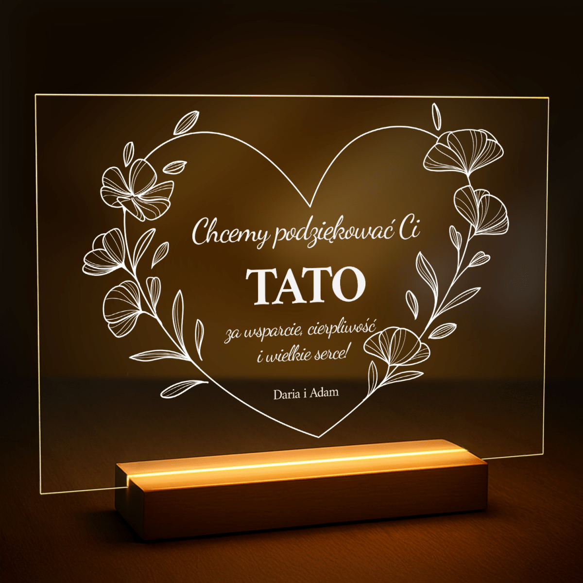 Image of Wspaniałemu tacie - druk na szkle z Twojego zdjęcia - Wymaluj Prezent