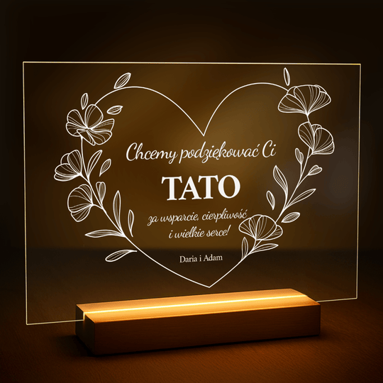 Wspaniałemu tacie - druk na szkle z Twojego zdjęcia