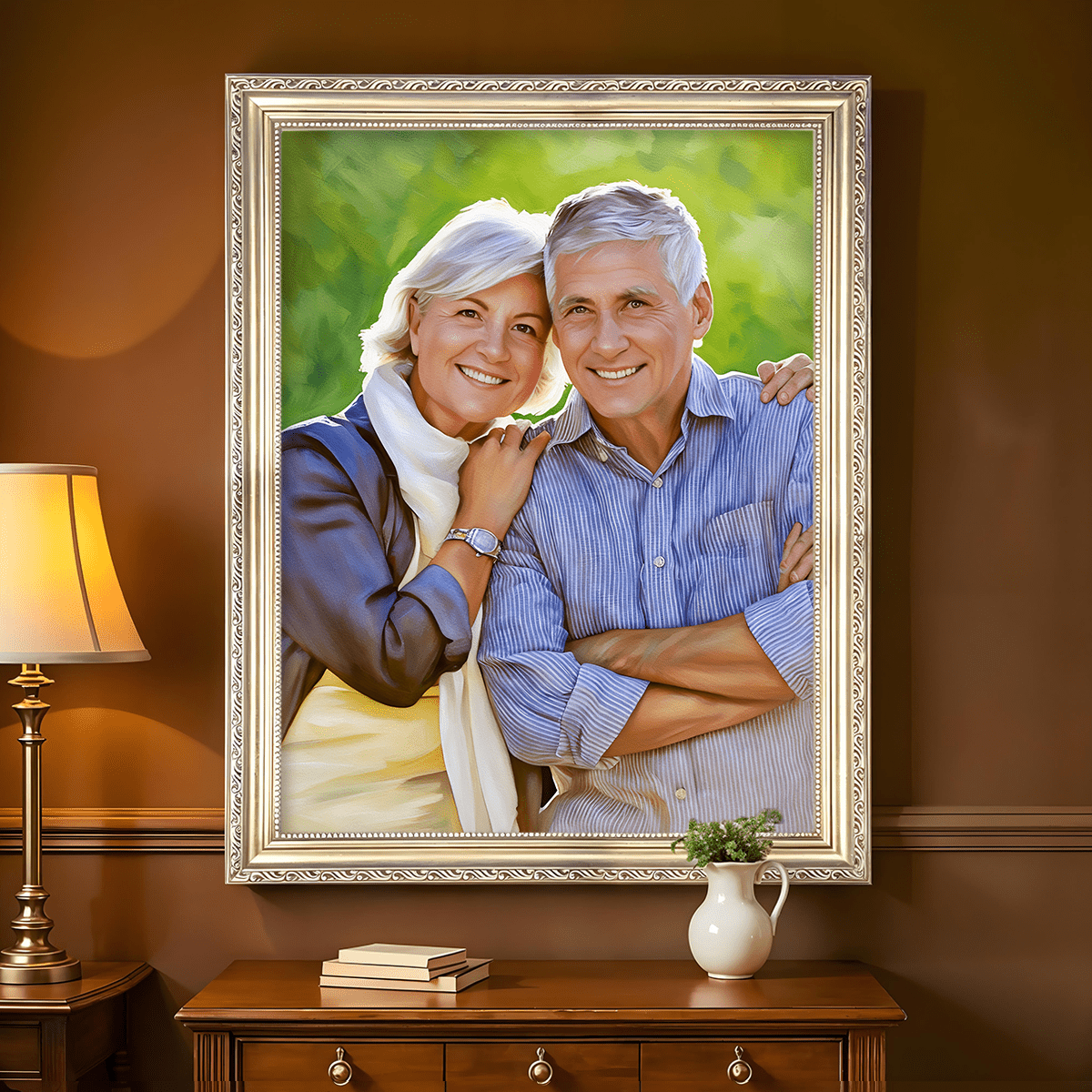 Image of Wspólny portret pary - obraz na płótnie z Twojego zdjęcia - Wymaluj Prezent