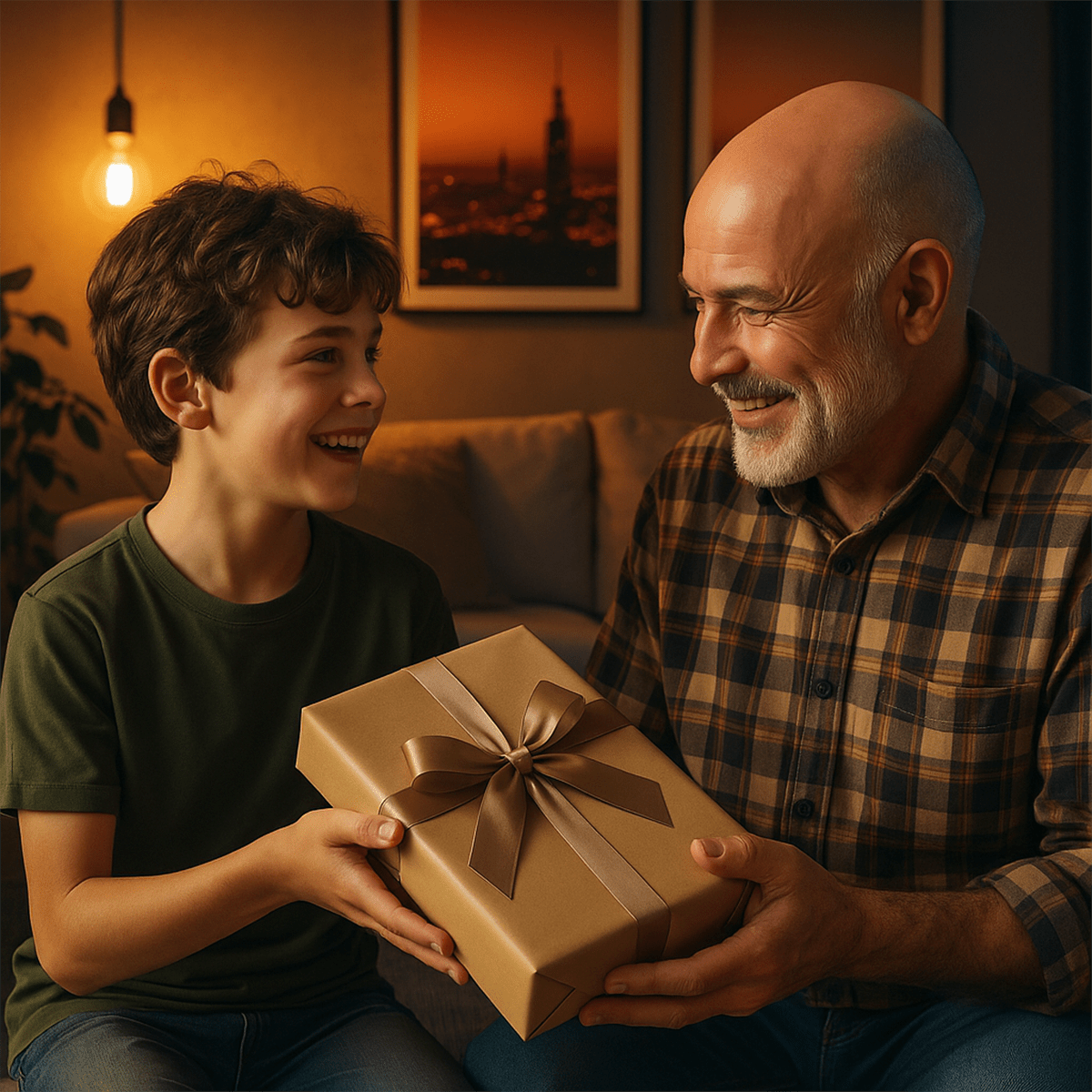Image of Z okazji 60 urodzin dziadka - druk na szkle, portret z Twojego zdjęcia - Wymaluj Prezent