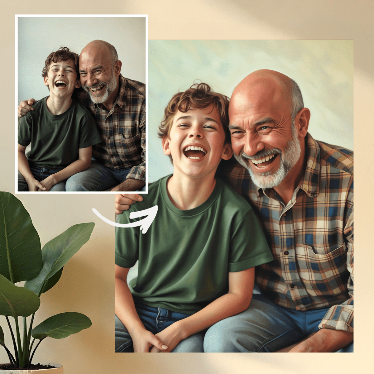 Image of Z okazji 60 urodzin dziadka - druk na szkle, portret z Twojego zdjęcia - Wymaluj Prezent