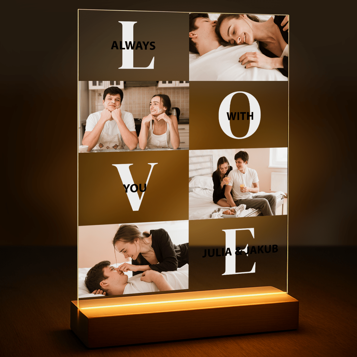 Zakochana para - druk na szkle z Twojego zdjęcia - Wymaluj Prezent