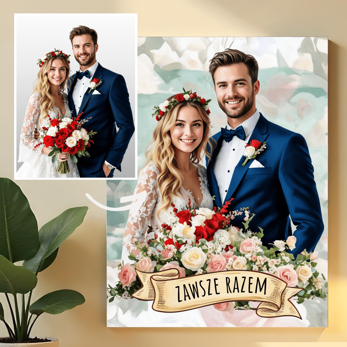 Image of Zawsze razem - obraz na płótnie z Twojego zdjęcia - Wymaluj Prezent